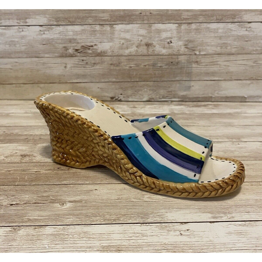 Dianes Happy Toes Espadrille Sandal Tea Light Candle Holder Beachy Vacation
